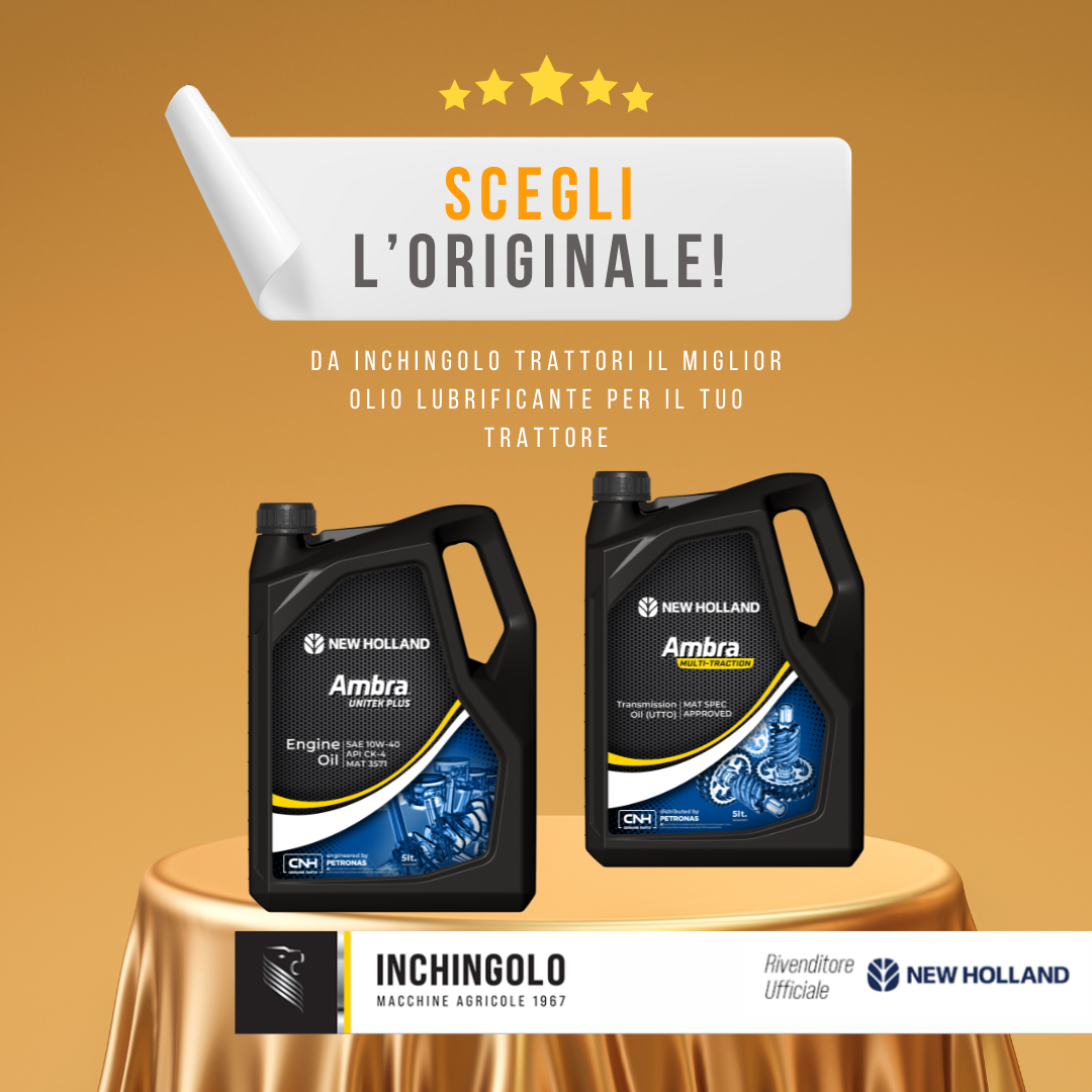 Proteggi il cuore delle tue macchine con gli oli lubrificanti AMBRA di New Holland e Petronas